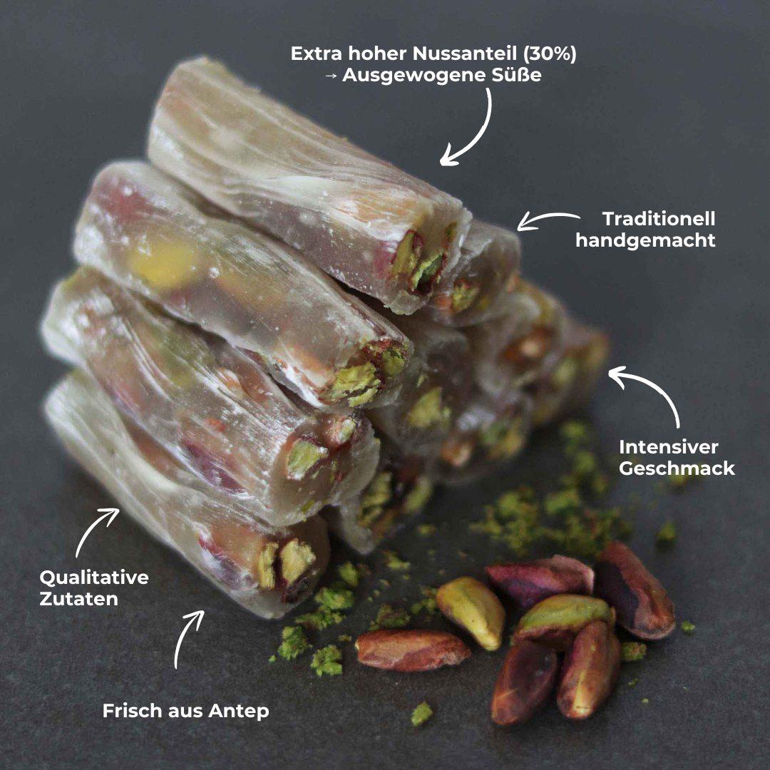 Vanille-Lokum mit Pistazien