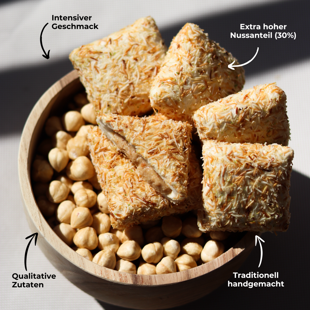 Kadayif-Tasche mit Haselnusscreme