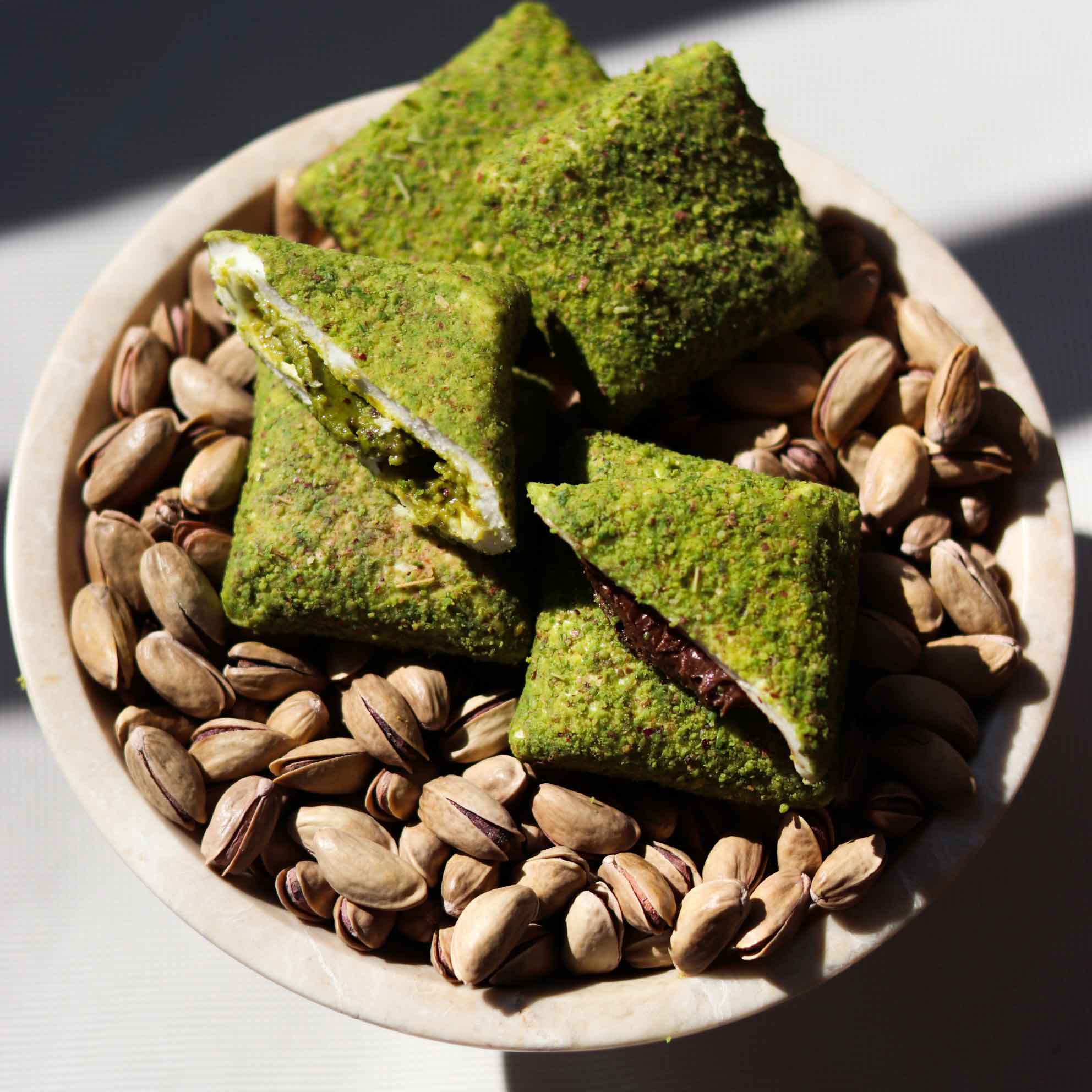 Lokum-Tasche mit Pistazienpaste