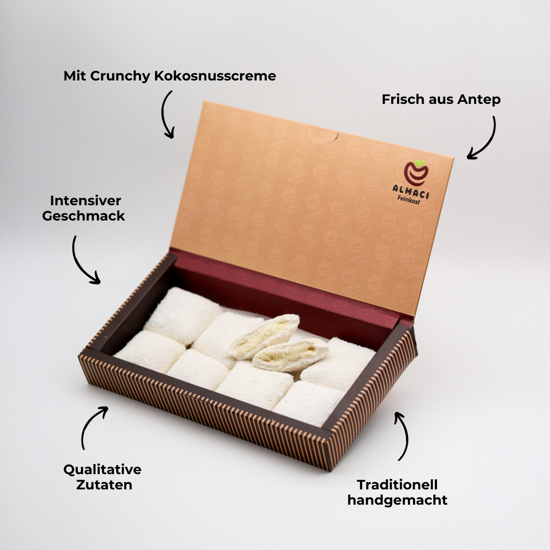 Kokos-Tasche mit Kokoscreme