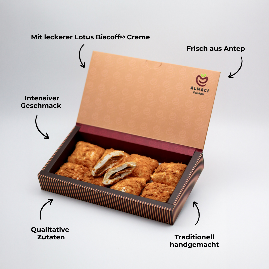 Lokum-Taschen mit Lotus Biscoff® Creme