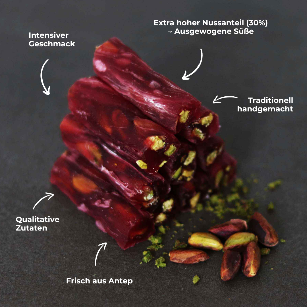 Granatapfel-Lokum mit Pistazien