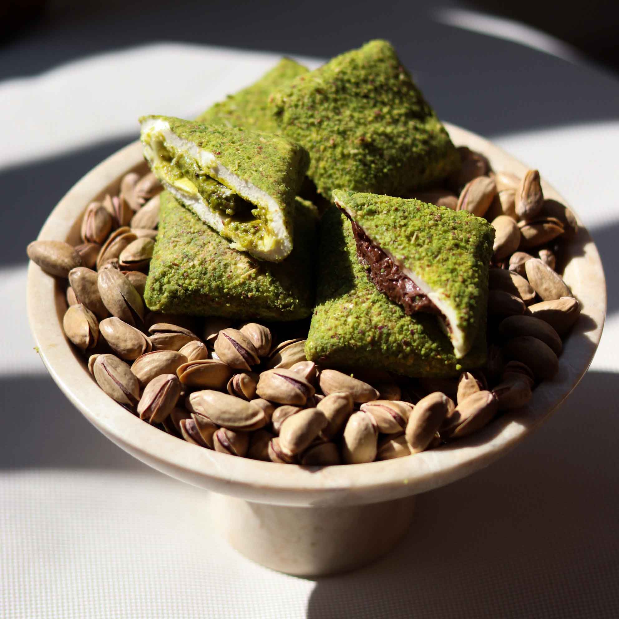 Lokum-Tasche mit Pistazienpaste