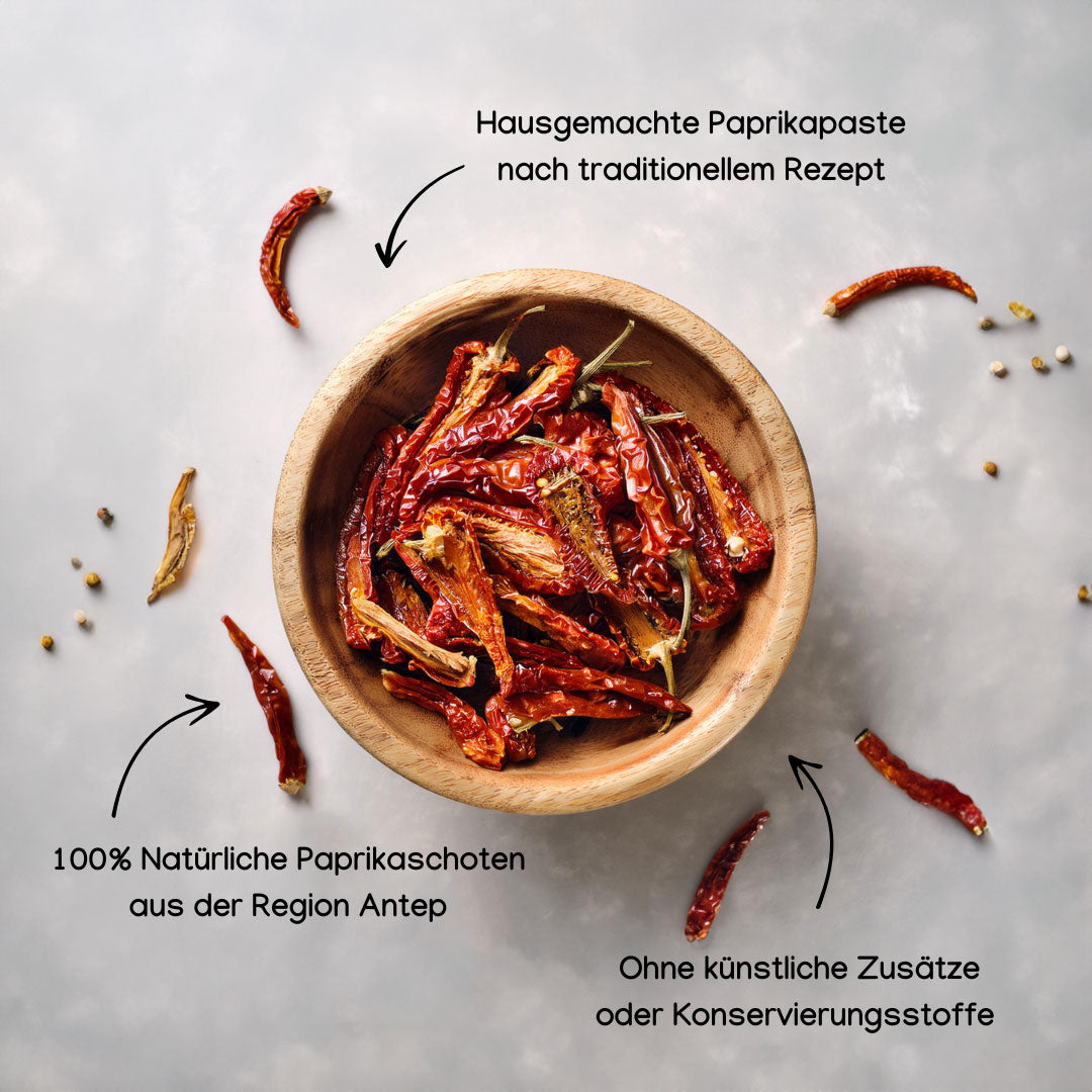 Paprikapaste scharf (Antep Ev Yapimi Biber Salçası Acı) 1,5kg