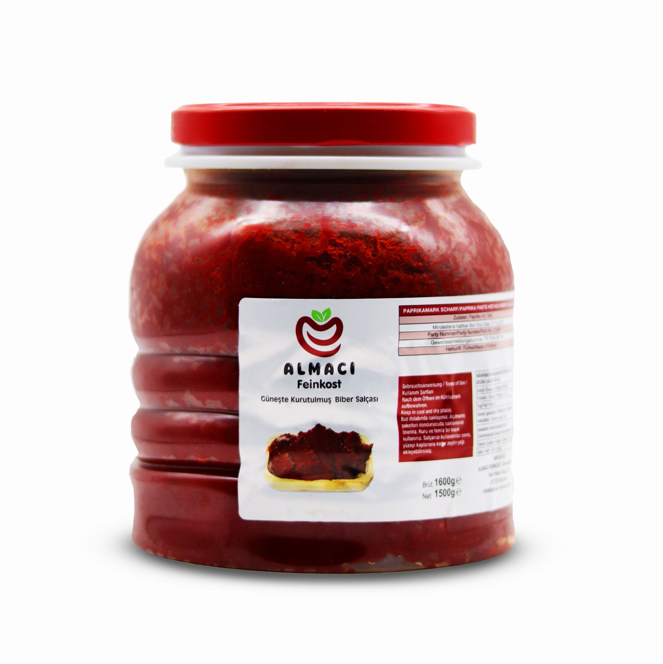 Paprikapaste scharf (Antep Ev Yapimi Biber Salçası Acı) 1,5kg